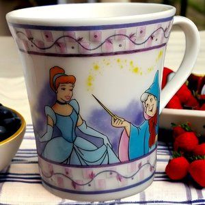 Cinderella Fairy Godmother Mice Coffee Mug Cup Ceramic Disneyland Disney